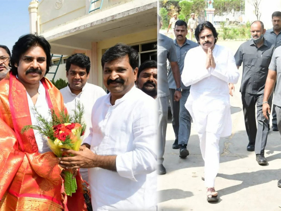 Pawan Kalyan Papped at Puttaparthi airport